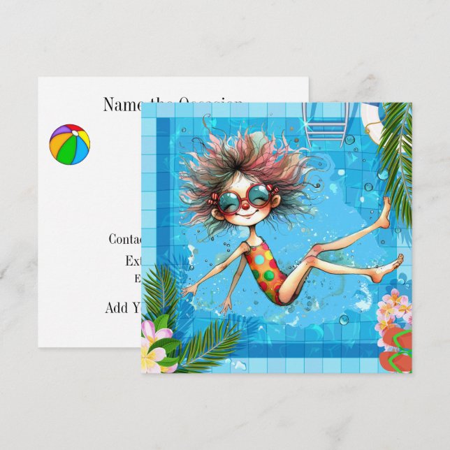 Pool Party Invitation (Front/Back)