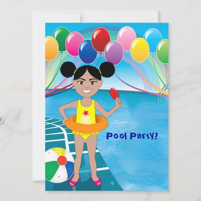 Pool Party Invitation (Front)