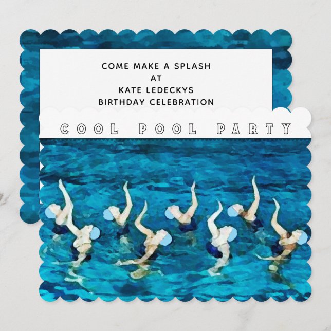 Pool Party Invitation (Front/Back)