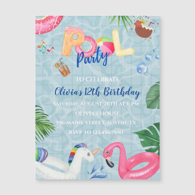 Pool Party Invitation (Front)