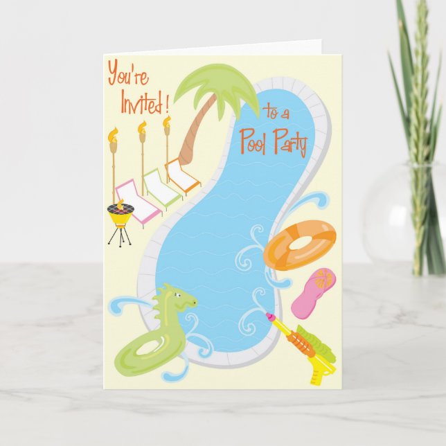 Pool Party Invitation (Front)