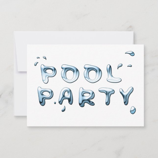 pool party invitation : liquids (Front)