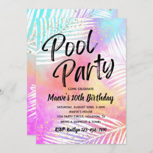 Pool Party Invitation   Pool Party Birthday