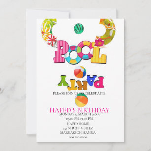 Pool Party Invitation Pool Party Birthday Invitati