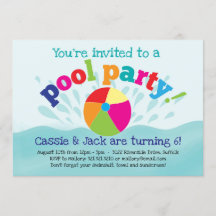 Pool Party Invitation - Summer Splash