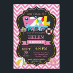 Pool Party Invitation Summer Splish Splash Girl<br><div class="desc">Pool Party Invitation. Summer Splish Splash. Girl Birthday Party Invite. Beach Ball. Swimming. Swimsuit. Birthday Bash. Pink Chevron. Chalkboard Background. 1st First Birthday. Any Age. Printable Digital. For further customisation,  please click the "Customise it" button and use our design tool to modify this template.</div>