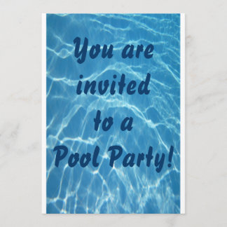 Pool Party Invitation (Water Waves Background)