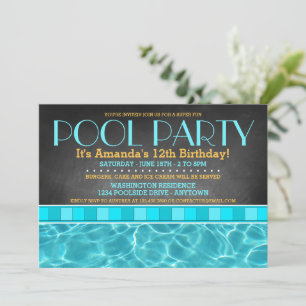 Pool Party Invitations