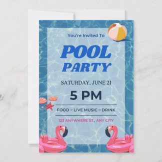Pool Party Invitiation Invitation