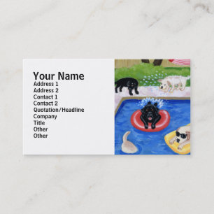 Pool Party Labradors Business Card