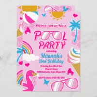 Pool Party Malibu Beach Birthday Girl Doll summer