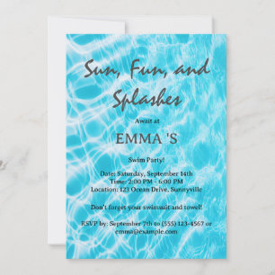 Pool Party or Swim Party Invitation