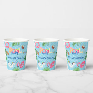 Pool Party Paper Cups