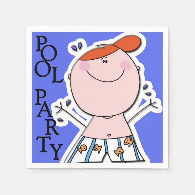 Pool Party Paper Napkins (Front)