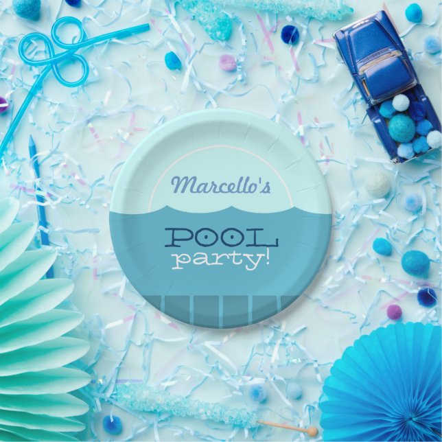 Pool Party Paper Plate (Party)