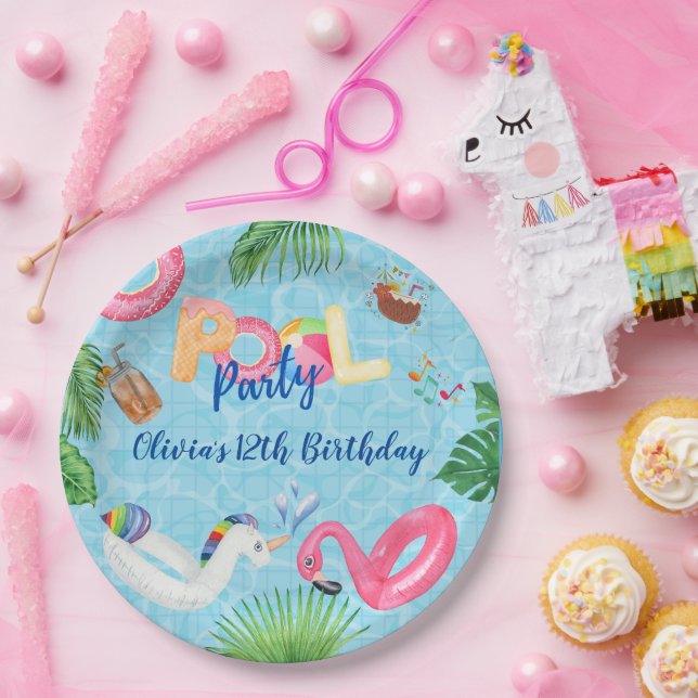 Pool Party  Paper Plate (Party)