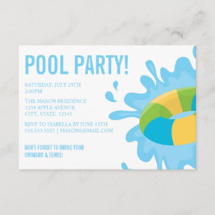 POOL PARTY   Party Invitation