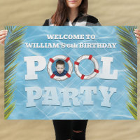 Pool Party Poster - Kids Birthday Decor
