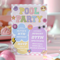 Pool Party Preppy Varsity Patch Birthday Party