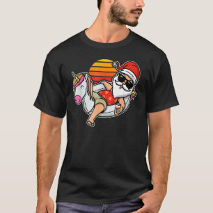 Pool Party Santa Christmas In July T-Shirt