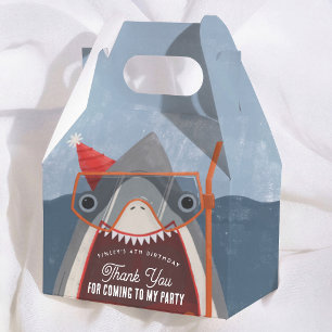 Pool Party Shark Birthday Thank You Favour Box
