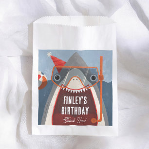 Pool Party Shark Boy Birthday Party Thank You Favour Bags