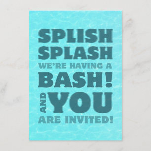 Pool Party Splish Splash Invitation