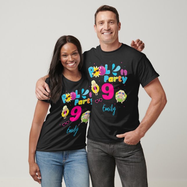 Pool Party Summer Birthday Girl Swim Matching T-Shirt (Unisex)