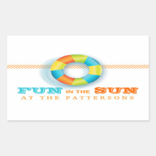 Pool Party Summer Fun in the Sun Sticker