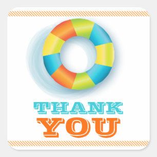 Pool Party Summer Fun in the Sun Sticker