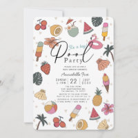 Pool Party Summer Items Boy Baby Shower