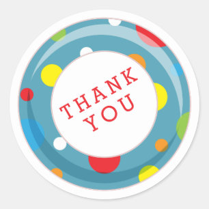 Pool Party Thank You Stickers