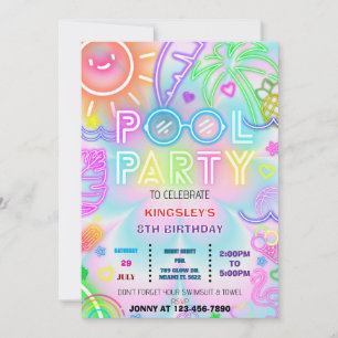 pool party tie dye birthday invitation 02