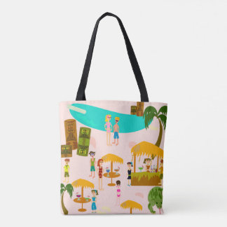 Pool Party Tropical Beach Tote Bag