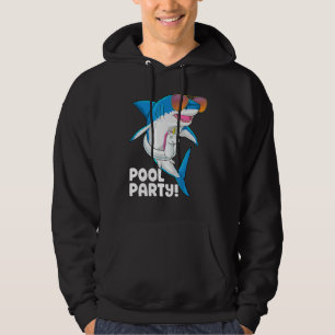 Pool Party Unicorn Float Summer Vacation Funny Sha Hoodie