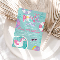 Pool Party Unicorn pool float pink Summer Birthday