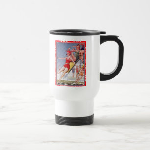 Pool Party Vintage Swimming Summer Travel Mug