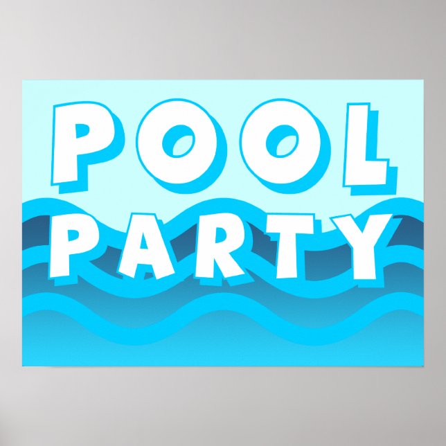 pool party waves poster (Front)