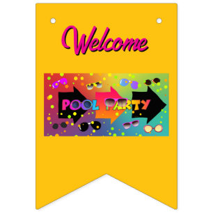 Pool Party Yellow Bunting