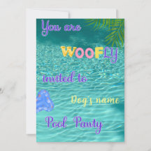 Pool Pawty Birthday Invitation
