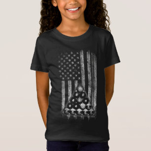 Pool Player American Flag T-Shirt