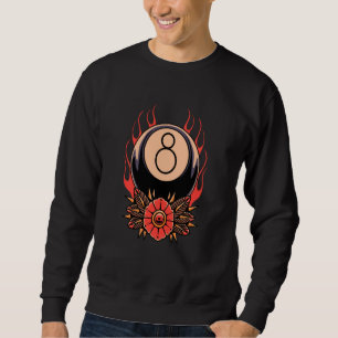 Pool Player Billiard 8 Ball Vintage Billiards Men Sweatshirt