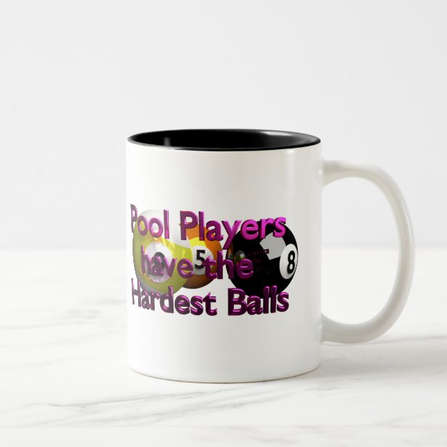 Pool Players Balls Two-Tone Coffee Mug (Right)