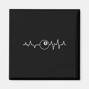 Pool Players Heartbeat Billiards 8 Ball 9 Ball  Magnet