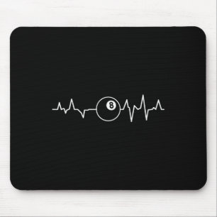 Pool Players Heartbeat Billiards 8 Ball 9 Ball Mouse Mat