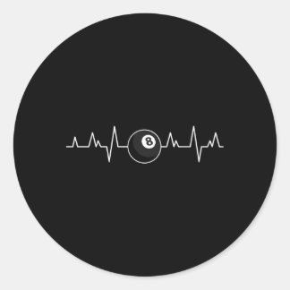 Pool Players Hebeat Billiards 8 Ball Classic Round Sticker