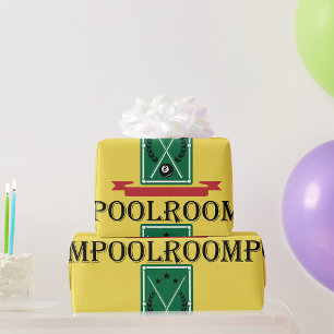 Pool Room Wrapping Paper