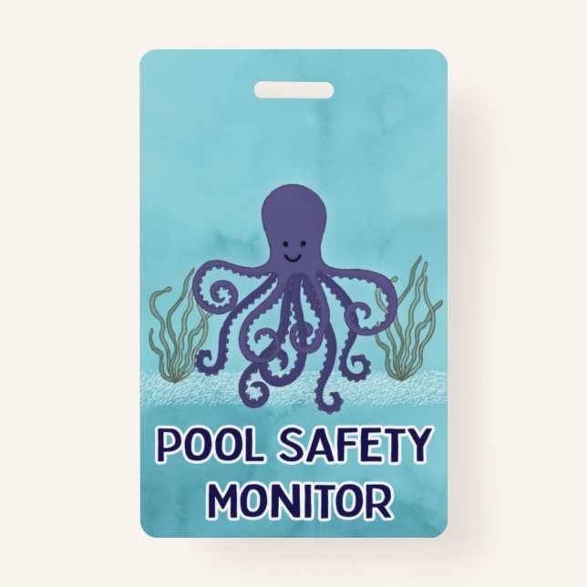 Pool Safety Monitor ID Badge (Front)