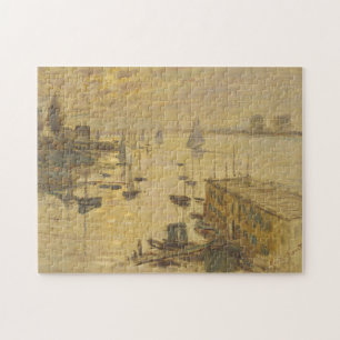 Pool Seen from Bridge Argenteuil Monet Fine Art Jigsaw Puzzle