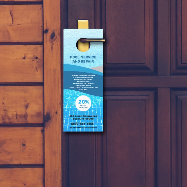 Pool Service and Repair Door Hanger (Creator Uploaded)